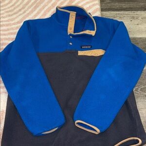 Patagonia Blue and Black Fleece Pullover